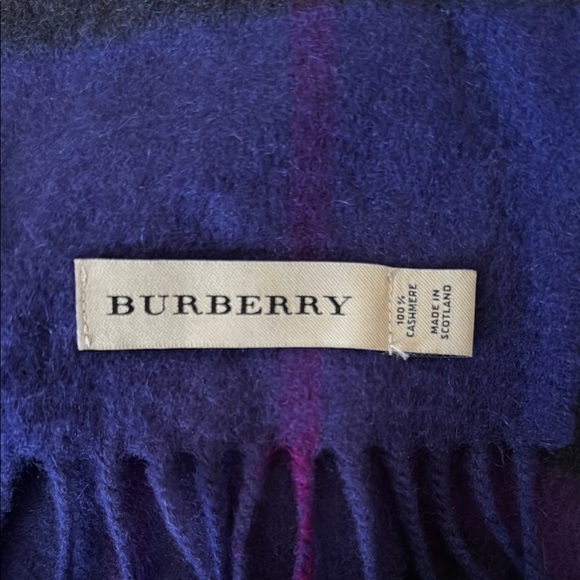 Burberry Cashmere Scarf - Purple - Picture 2 of 3
